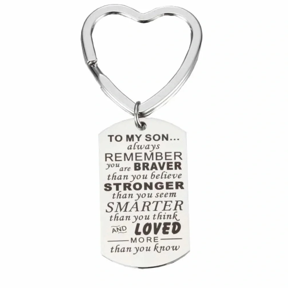 To My Son Beautiful Motivational Love Your Lil Keychain